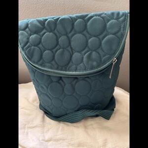 THIRTY-ONE TEAL HOOK-AND-LOOP ZIPPERED FLAP MESSENGER BAG PURSE CARRIER 13"X12"